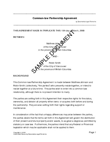 View a sample Canada PDF Prenuptial Agreement