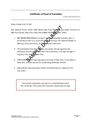 Affidavit of Execution (Australia) - Legal Templates 